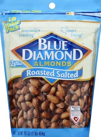 Blue Diamond Almonds, Roasted Salted, 16 Ounce