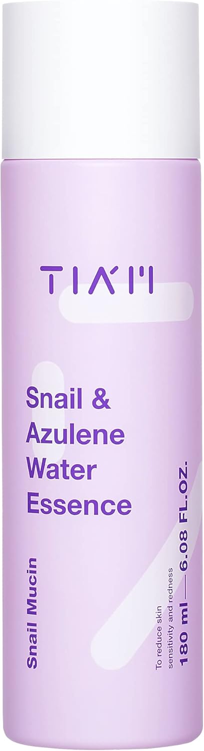 Tiam Snail & Azulene Water Essence, Snail Essence,Snail Essence, Hydrating Toner For Face With Snail Secretion Filtrate, Repair Damaged Skin, Snail Mucin, 6.1 Fl Oz