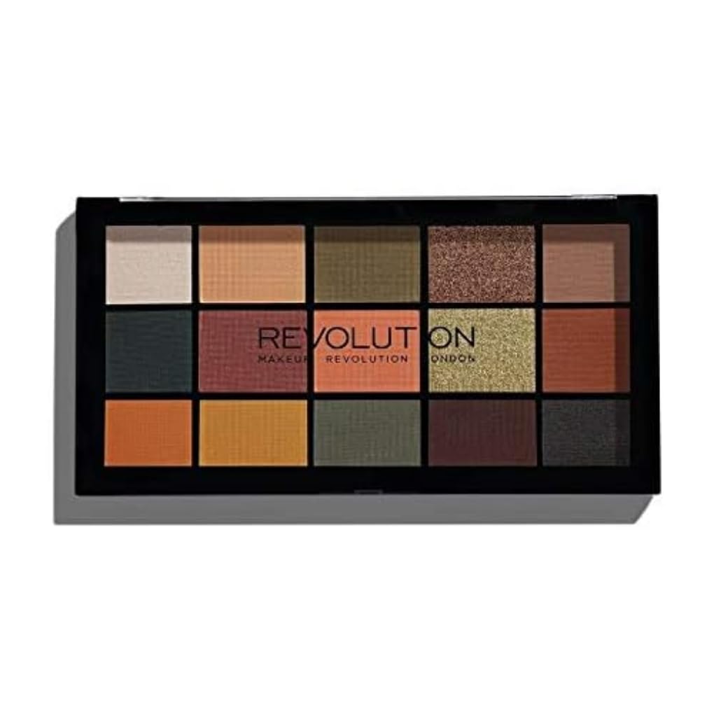 Makeup Revolution Reloaded Palette, Makeup Eyeshadow Palette, Includes 15 Shades, Lasts All Day Long, Vegan & Cruelty Free, Iconic Division, 16.5G