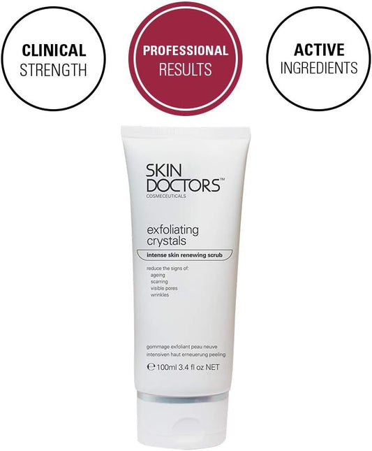 Skin Doctors Exfoliating Crystals | Face Scrub | Body Scrub | Exfoliating Cream | Microbead-Free I Renewing Scrub I 100Ml