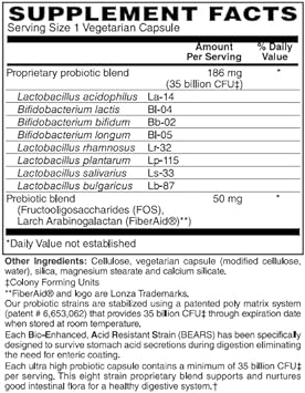 BariatricPal Prebiotic & Probiotic 35 Billion CFU Gastrointestinal & Immune Health Capsules (30 Count)