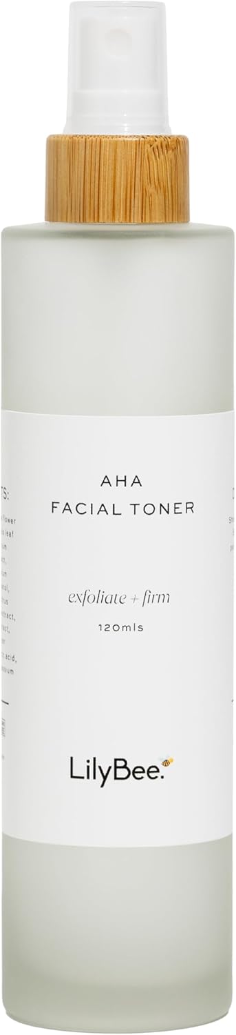Lilybee - Aha Facial Toner, 120Ml - Liquid Blend Of Five Botanical Extracts - Rehydrate Your Tired Looking Skin