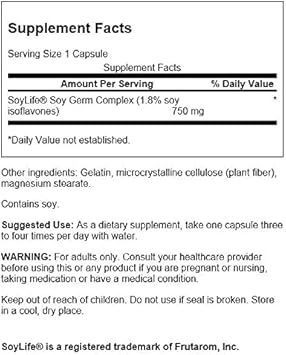 Swanson Soy Isoflavones - Natural Menopause Supplements For Women - Promotes Bone Health & Cardiovascular Maintenance - Premium Source Of Soy Nutrition - (120 Capsules, 750Mg Each) 4 Pack