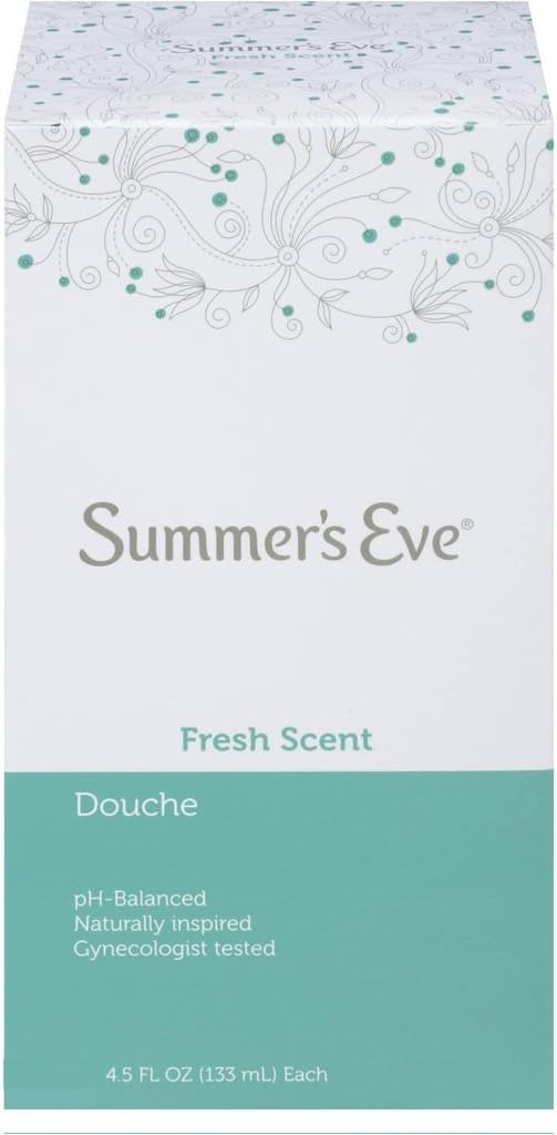 (Pack Of 4 Bottles) Summer'S Eve Fresh Scent Douche Vinegar & Water, Feminine Wash, 4.5Oz Bottles. Ph Balanced, Naturally Inspired, & Gynecologist Tested (Pack Of 4 Bottles, 4.5Oz Each Bottle)