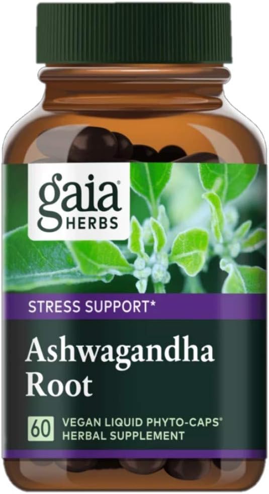 Gaia Herbs Ashwagandha Root Capsules, 60-Count (2-Pack)