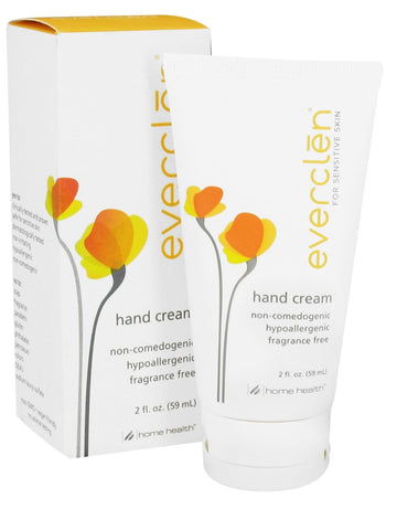 Home Health Everclen Hand Cream - 2 Fl Oz - Moisturizes Dry Hands, Rejuvenating & Restoring For Sensitive Skin With Essential Oils - Non-Gmo, Paraben-Free, Fragrance-Free, Vegan