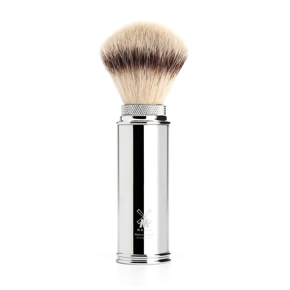 Mühle Travel Chrome Silvertip Fiber Travel Shaving Brush