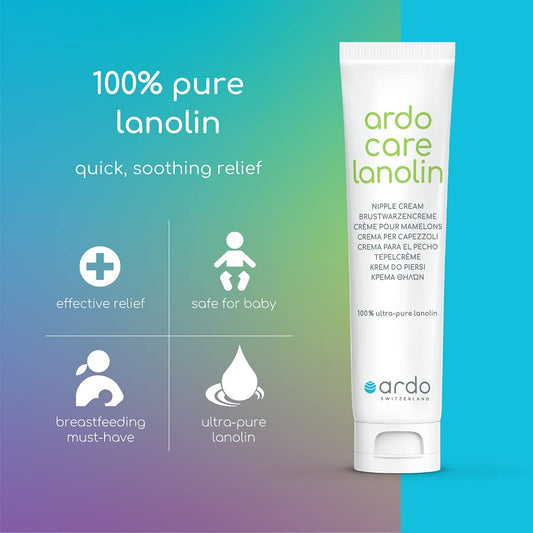 Ardo Care Lanolin Nipple Cream (30ml/1 fl.oz) - From Europe, 100% Pure Lanolin for Breastfeeding Moms, Provides Quick Soothing Relief for Sore Nipples, 30ml (1 fl.oz)