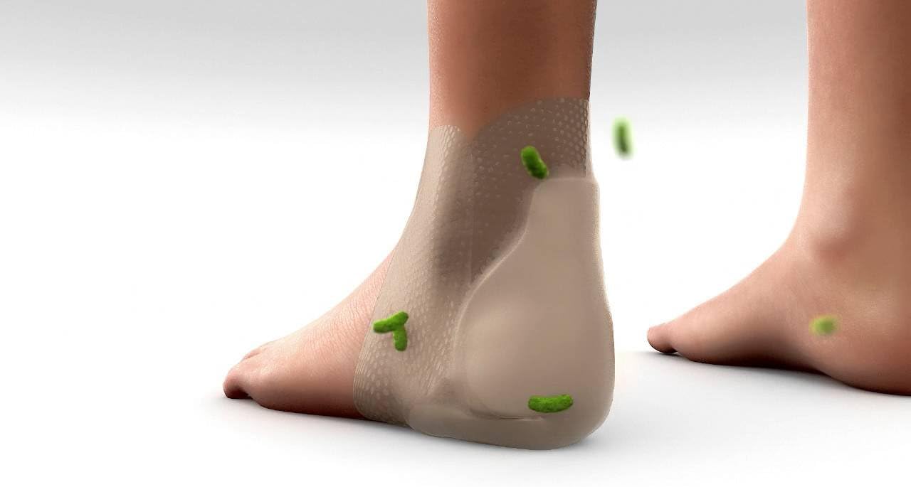 Mepilex Heel Ag Foam Dressing, 22 X 15 Cm