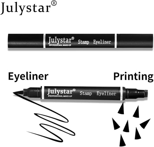 Julystar Cool Black Seal Eyeliner Waterproof And Non Smudging Double Head Eyeliner