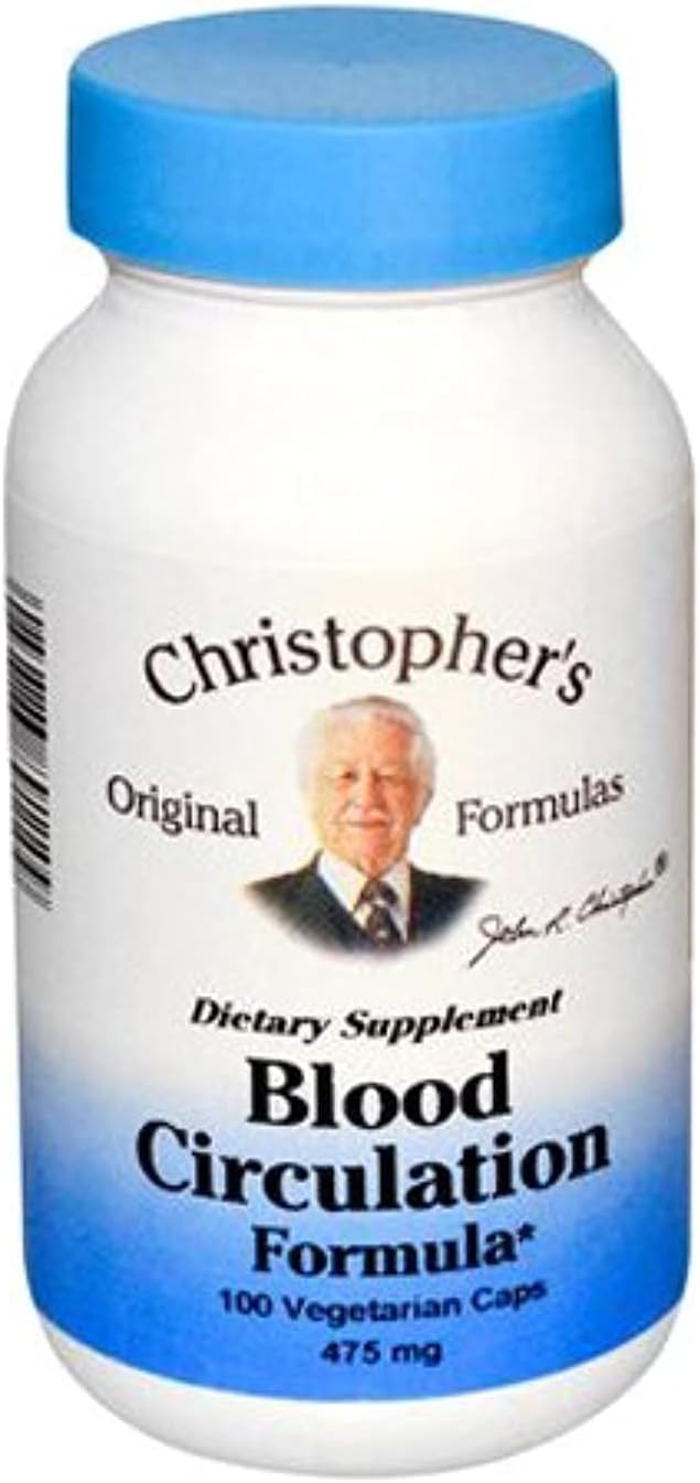 Christopher'S Original Formulas Blood Circulation Formula Capsules, Herbal Supplement For Cardiovascular & Circulatory Wellness, 100 Capsules