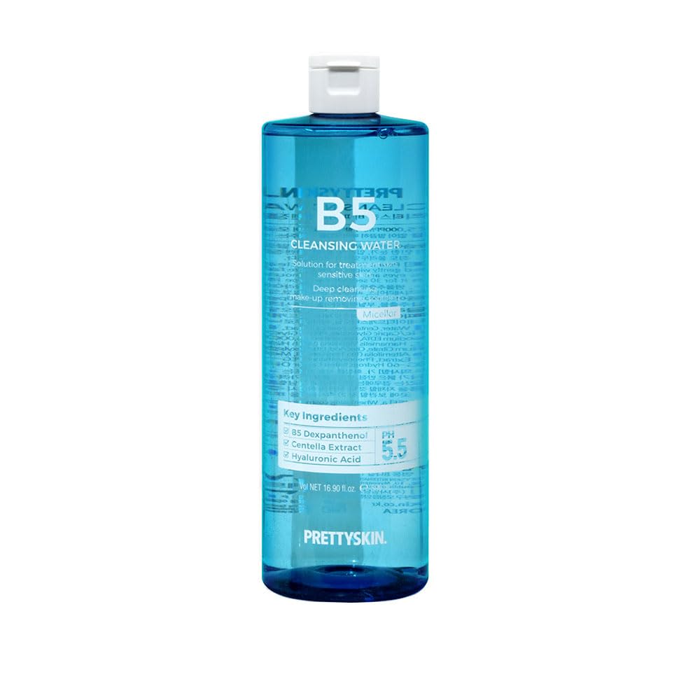 Low Ph 5.5 Vitamin B5 Micellar Cleansing Water 16.9 Fl.Oz.(500Ml) With Centella Asiatica Extract, Hyaluronic Acid For Deep Cleansing, Mild Cleansing