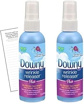 Bundle of Downy Wrinkle Releaser, 3oz Travel Size, Light Fresh Scent (2 Pack-Packaging May Vary) by Downy with Convenient Magnetic Shopping List by Harper & Ivy Designs