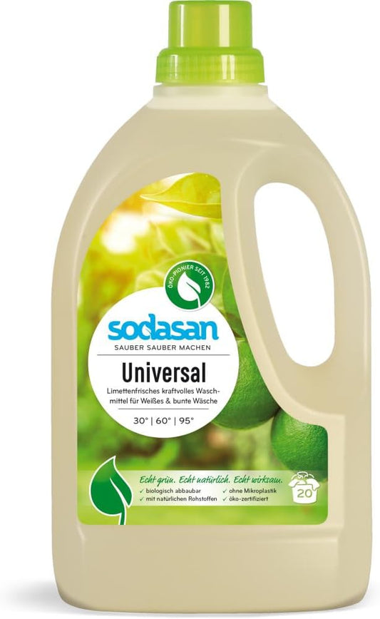 Sodasan Universal Laundry Detergent Lime (6 X 1.50 L)