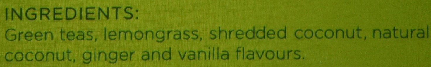 Harney & Sons Green Tea With Coconut, Ginger And Vanilla, 30 Sachets (75 G), 6.7 Ounce
