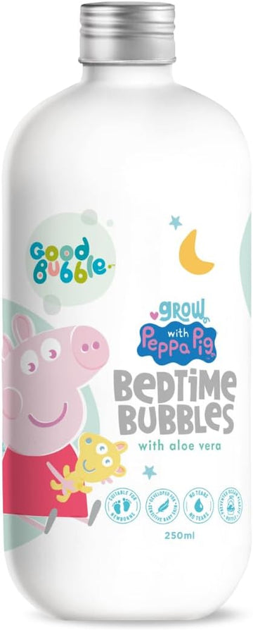 Good Bubble Peppa Pig Bedtime Bubbles With Aloe Vera 250Ml - Tear-Free Baby Bubble Bath With Allergen-Free Fragrance - Hypoallergenic Bubble Bath For Babies