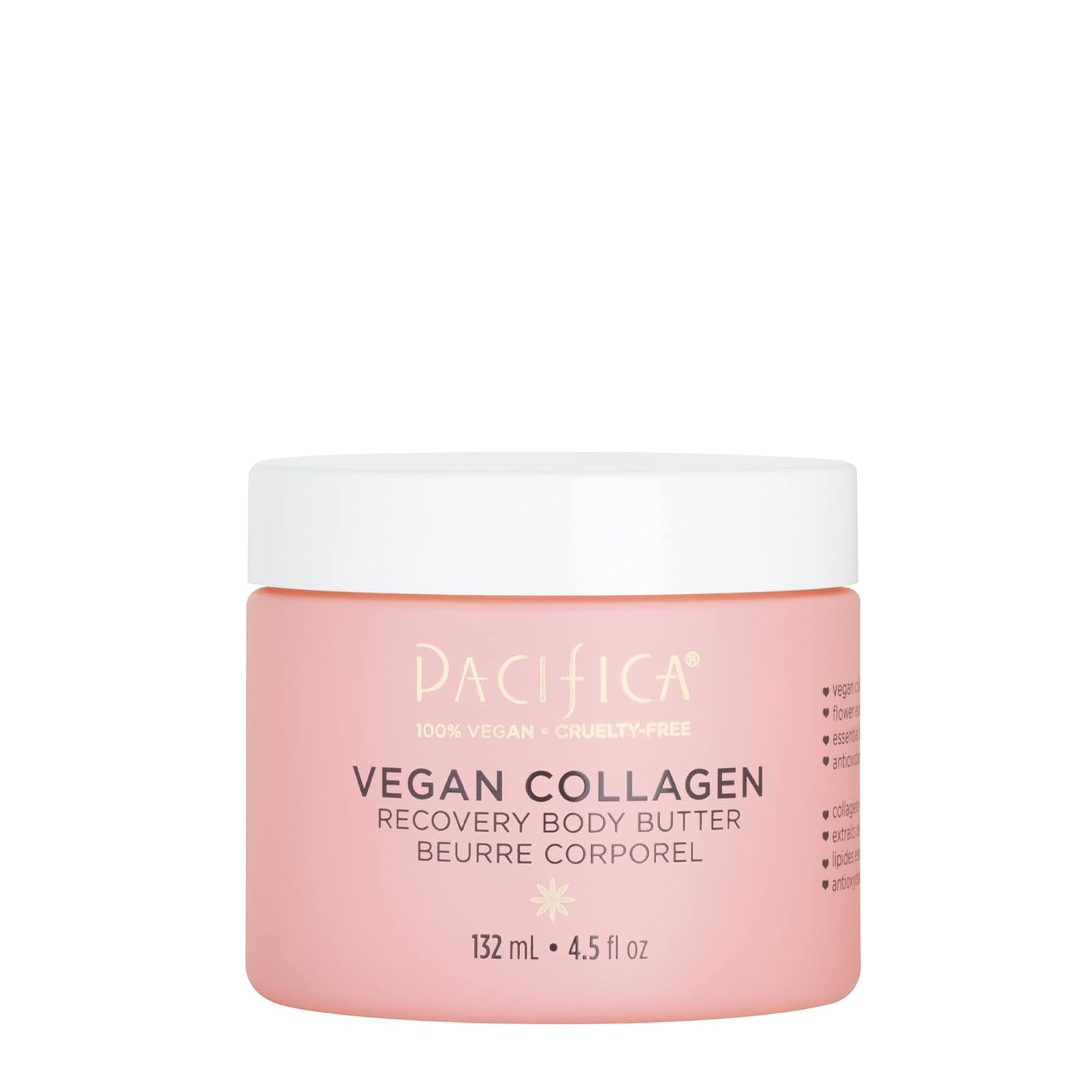 Pacifica Beauty | Vegan Collagen Body Butter | Hydrating, Nourishing, Moisturizer | Long-Lasting Hydration | Cream Lotion for Dry Skin | Light Floral Scent | Paraben Free | Vegan + Cruelty Free