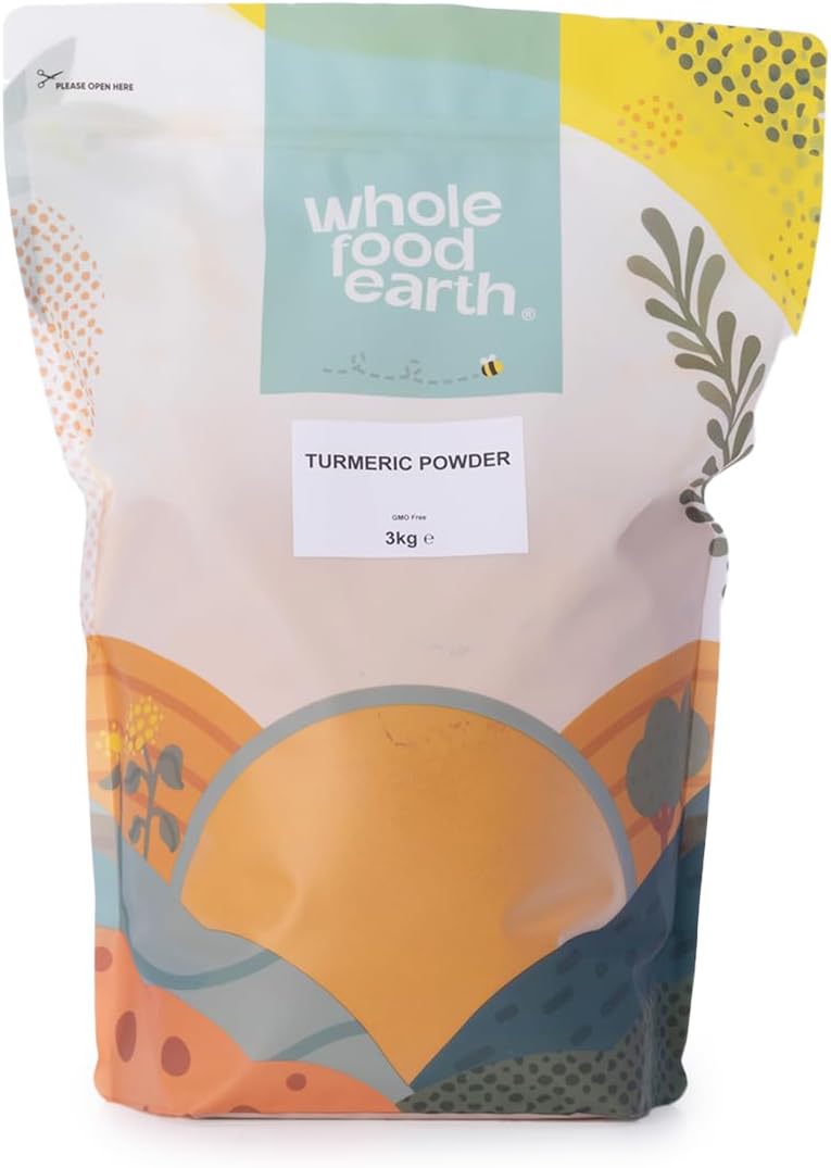 Wholefood Earth - Turmeric Powder 3Kg - Vegan - Gmo Free - Rich In Cucumin