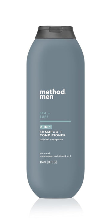 Method Men 2-In-1 Shampoo And Conditioner, Sea And Surf, Paraben And Phthalate Free, 14 Fl Oz, 1 Ct