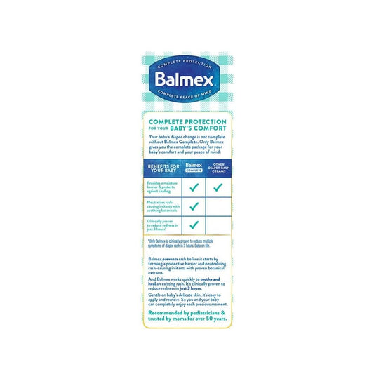 Balmex Diaper Rash Cream - 4 oz, Pack of 6