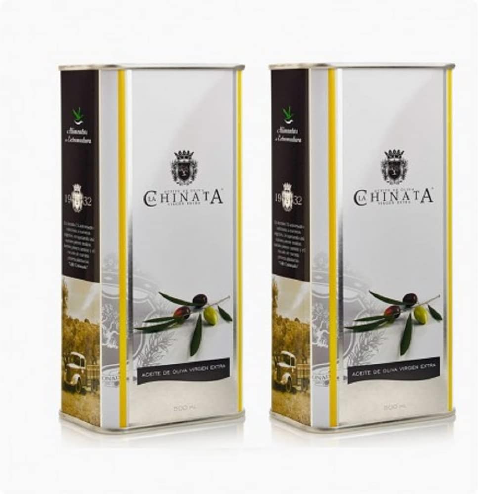 La Chinata Aceite De Oliva Virgen Extra Lata Grande Virgin Olive Oil In Attractive Tin Pack Of 2 X 500 Ml