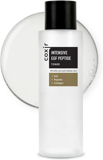 Coxir Intensive Egf Peptide Toner [50Ml / 5.07 Fl.Oz.] L Day & Night Daily Toner For Face With Egf(Epidermal Growth Factor), Peptide Filtrate For Dull L Hydrating, Smoothing, Calming, Moisturizing