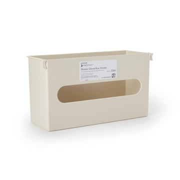 McKesson Prevent Glove Box for Sharps Cabinet - Vertical Mounting, Plastic, Putty Color - 11 in L x 3 7/8 in D x 6 1/2 in H, 2 Count