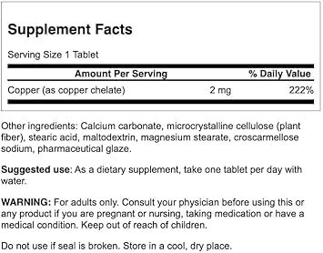 Swanson Copper Mineral Supplement - 2 Mg (Copper Chelate) - Antioxidant, Immune System, And Cell Support - 300 Tablets