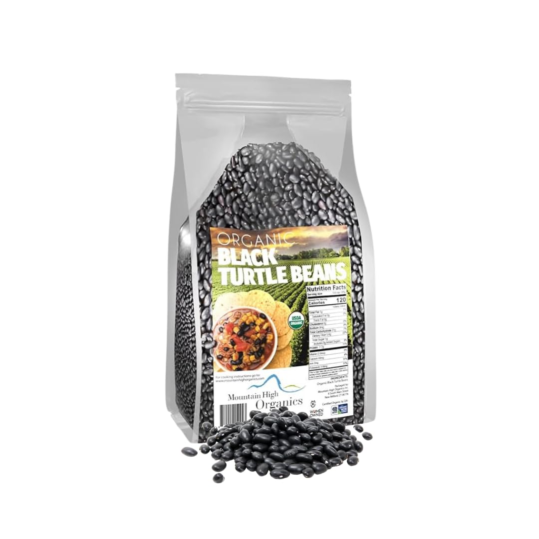 Mountain High Organics Certified Organic Black Turtle Beans 1/5LB Bag