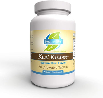 Priority One Vitamins Kiwi Kleanse 30 Chewable Tablets - Easy to Administer Relief for Occasional Constipation.* Clinical Strength