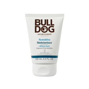 Bulldog Mens Skincare And Grooming Face Moisturizer Fragrance Free, Sensitive, 3.3 Fluid Ounce