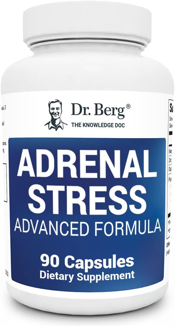 Dr. Berg’S Adrenal Stress Advanced Formula - Adrenal Support Supplements For Stress, Mood And Energy Support - Adrenal Supplements - Cortisol Manager With Ashwagandha - 90 Capsules