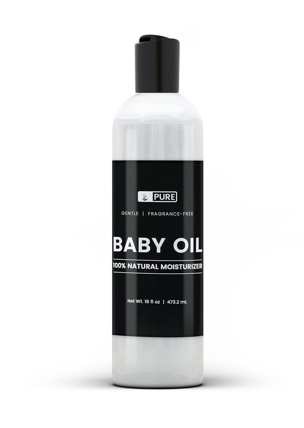 PURE ORIGINAL INGREDIENTS Baby Oil (16 fl oz) Natural Moisturizer, Gentle, Fragrance Free