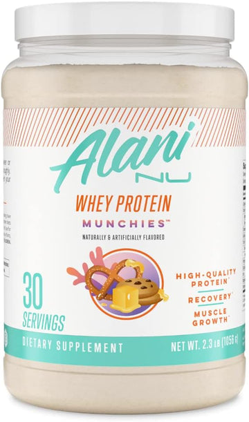 Alani Nu Whey Protein Powder Munchies | 23g Protein with Low Sugar & D