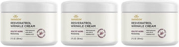 Swanson Resveratrol Wrinkle Cream 2 Fl Oz Cream 3 Pack