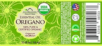 US Organic 100% Pure Oregano Essential Oil - USDA Certified Organic, Steam Distilled (10 ml)