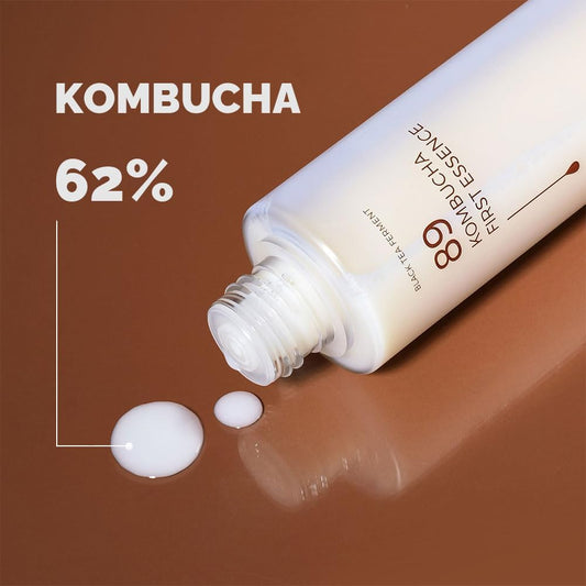 Vegan Kombucha 62% Facial Essence – Hydrating & Lightweight Korean Skincare For Smooth, Balanced Skin – 5.07 Fl. Oz