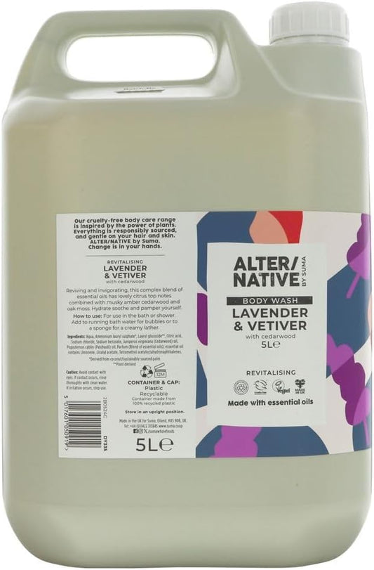 Alter/Native Natural Plant-Powered Cruelty Free Body Wash (Lavender & Geranium, 5 Litre)