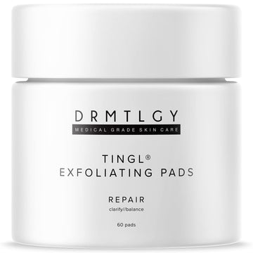 Tingl Face And Body Exfoliator Pads - Anti Aging Acne Treatment With Glycolic Acid, Lactic Acid, And Salicylic Acid - Pore Minimizer, Oil Cleanser, Blackhead Remover And Skin Exfoliator In One