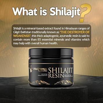 Shilajit Resin With Fulvic Acid And Trace Minerals - Gold Grade Pure Himalayan Shilajit For Men - Chilajit From Gilgit Packed With 85+ Minerals, Metabolism And Immune Support - 60G