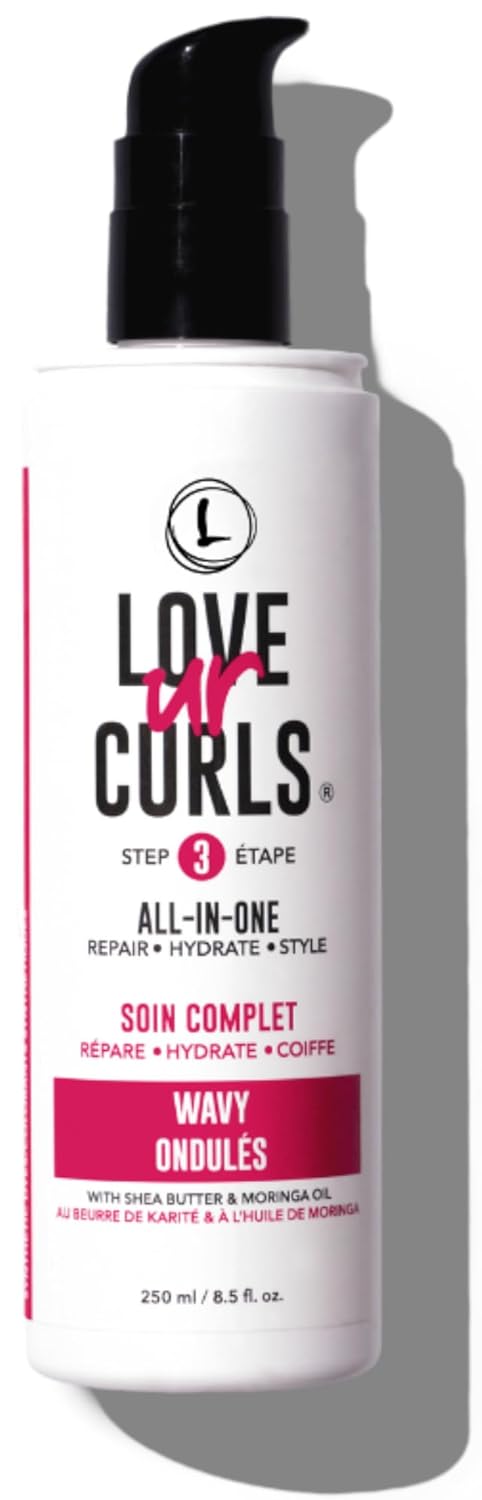 Love Ur Curls Lus Brands All-In-One Styler For Natural Wavy Textured Hair 8.5 Oz - Repair, Hydrate, Style In One Easy Step - No Crunch Non-Sticky Hair Care With Shea Butter And Moringa