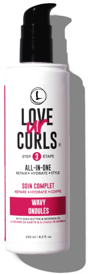 Love Ur Curls Lus Brands All-In-One Styler For Natural Wavy Textured Hair 8.5 Oz - Repair, Hydrate, Style In One Easy Step - No Crunch Non-Sticky Hair Care With Shea Butter And Moringa