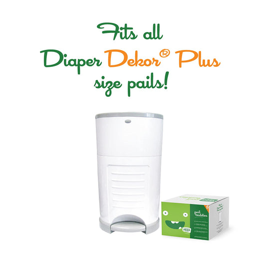 Pail Buddies Diaper Pail Refills | 6 Count | Compatible With Dekor Plus Diaper Pail | Strong, Durable Diaper Pail Refills With Fresh, Baby Powder Scent