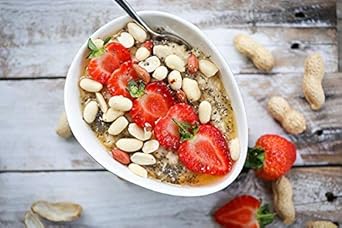 The Great British Porridge Co Gluten Free & Vegan Friendly Nutritious Instant Porridge (Strawberry & Peanut Butter, 3-Pack)