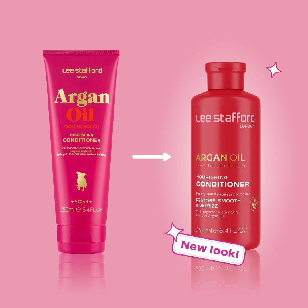 Lee Stafford Moisturizing Conditioner | Argan Oil Collection - Best for Dy, Dull Hair to Repair & Hydrate for Silky Smooth Soft Shine, Salon Grade Gloss Finish, Detangling, Restore Split Ends, 250 ml : Amazon.co.uk: Beauty