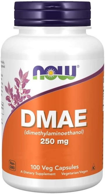 Now Foods Supplements, Dmae (Dimethylaminoethanol) 250 Mg, Healthy Brain Function*, 100 Veg Capsules