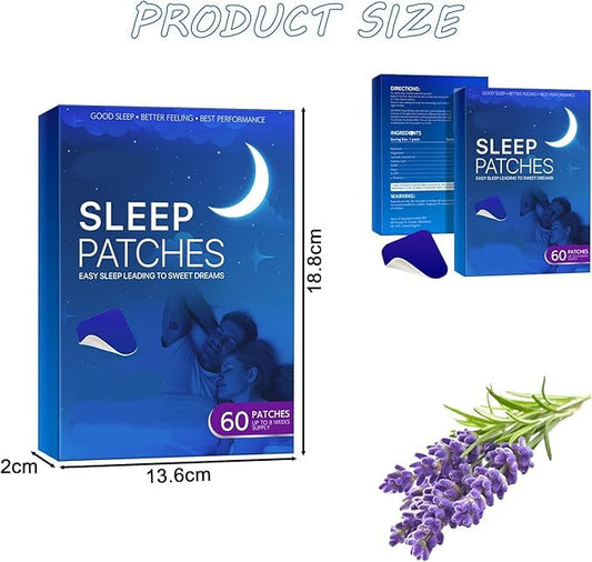 Sleep Patch, 60 Pack Deep Sleep Patches for Adults, All Natural Deep Sleep Patches, Skin-Friendly Patches for Men and Women