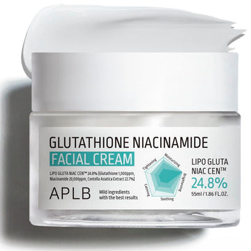 Aplb Glutathione Niacinamide Facial Cream | Lipo Gluta Niac Cen™ 24.8% 1.86 Fl.Oz/Korean Skincare, Deep Hydration, Niacinamide, Improve Skin Elasticity, Improve Skin Texture