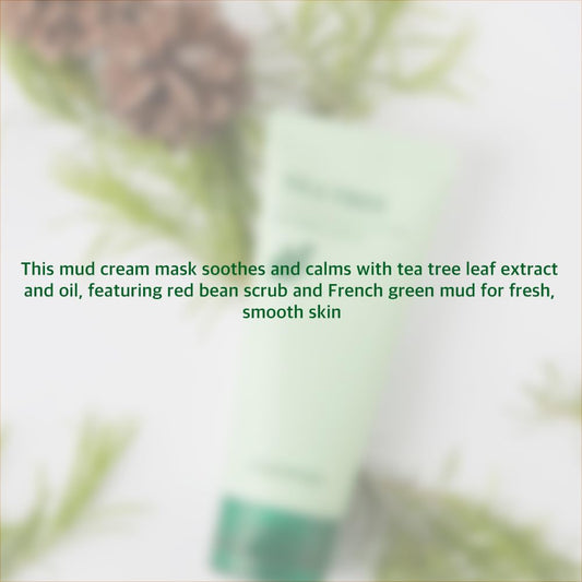 Papa Recipe Tea Tree Control Mud Cream Mask, Hydrating Wash Off Pack, Pore Cleansing Exfoliator, Blackheads & Sensitive Skin, Korean Skincare For Men And Women 100Ml, 4.94 Oz