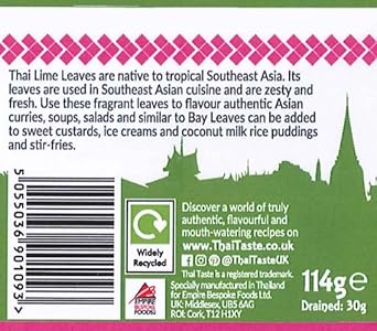 Thai Taste Kaffir Lime Leaves (Bai Makrut) 40G